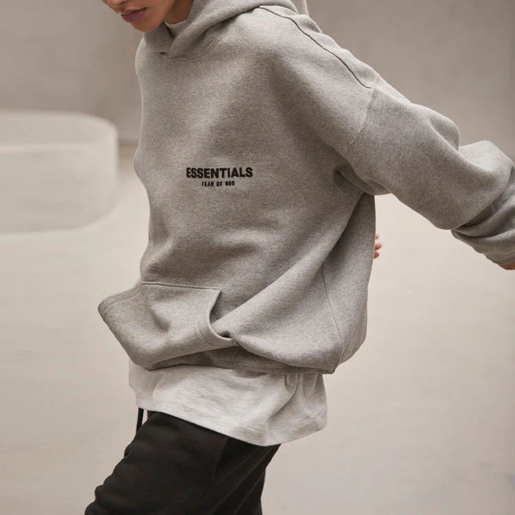 ESSENTIALS Dark Oatmeal Hoodie